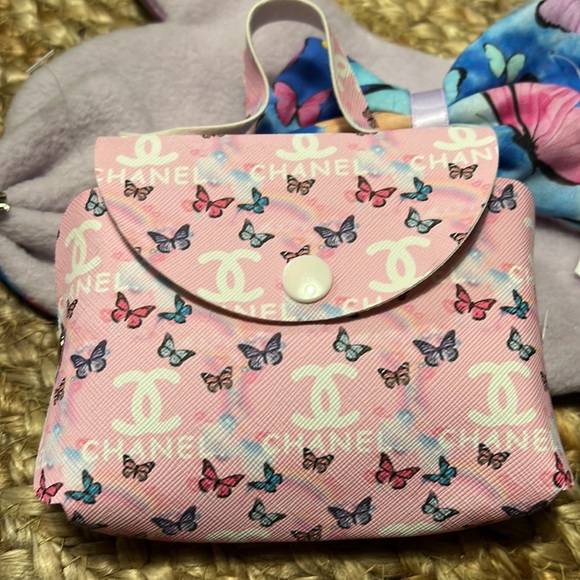 Handmade bow on pin handmade  crinkle toy bone handmade purse for your pets - Picture 6 of 6